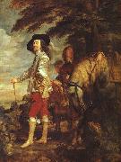 DYCK, Sir Anthony Van Charles I: King of England at the Hunt drh France oil painting reproduction